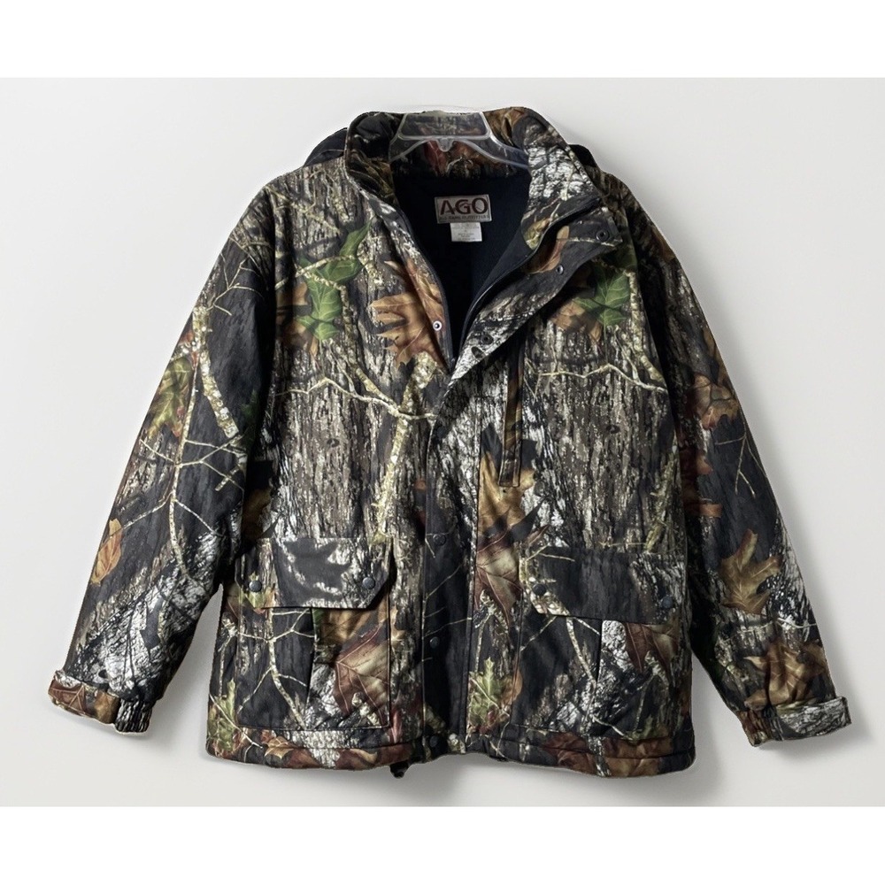 AGO All Game Outfitters Mossy Oak Camouflage Hooded Insulated Jacket Men's XL
